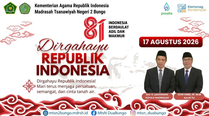 Meriahkan HUT RI ke-81, MTsN 2 Bungo Ajak Seluruh Elemen Jaga Persatuan dan Cinta Tanah Air