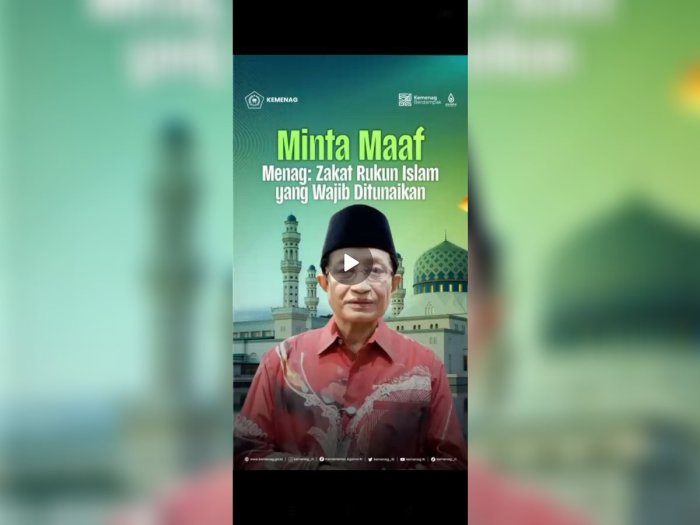 Menteri Agama Nasaruddin Umar Mohon Maaf, Tegaskan Zakat Tetap Rukun Islam yang Wajib Menteri Agama Nasaruddin Umar Mohon Maaf, Tegaskan Zakat Tetap Rukun Islam yang Wajib