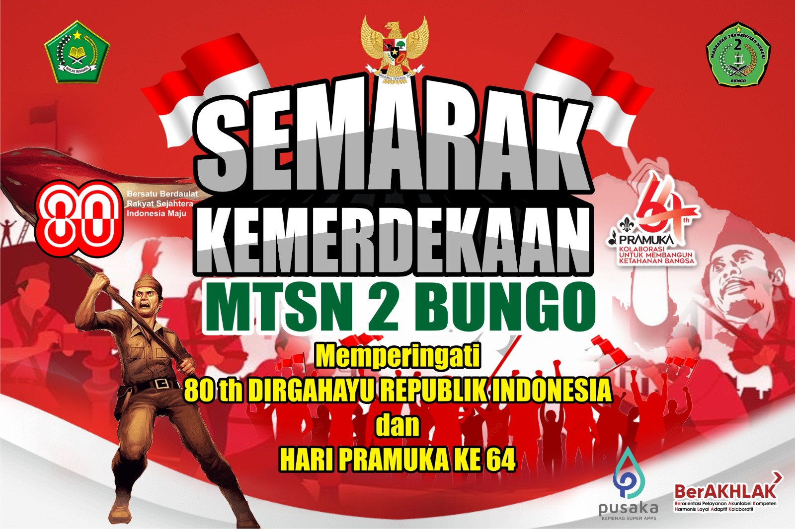 MTsN 2 BUNGO GELAR UPACARA HUT PRAMUKA KE-64 MTsN 2 BUNGO GELAR UPACARA HUT PRAMUKA KE-64