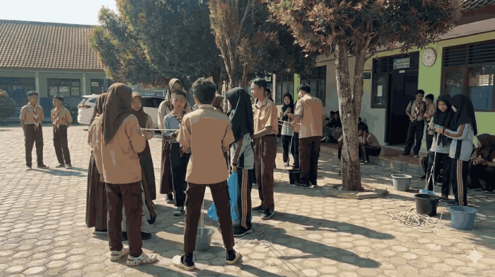 Keseruan Class Meeting MTsN 2 Bungo: Lomba Fly Ball Latih Kekompakan dan Konsentrasi Siswa