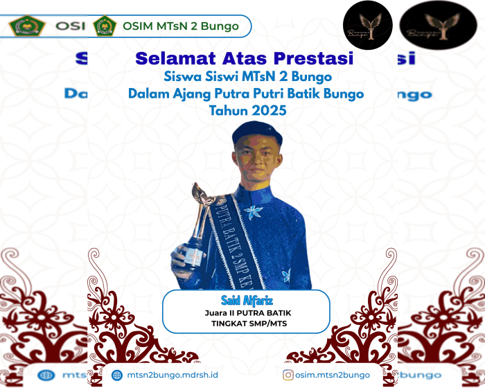Raih Juara II Putra Batik Bungo 2025