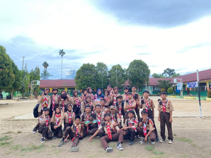 Kobarkan Semangat Kepanduan, Anggota Pramuka MTsN 2 Bungo Siap Aktif Kembali