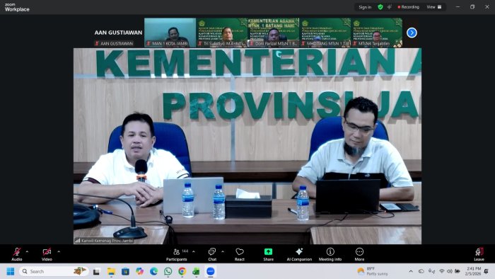 Sinkronisasi Target Kerja, Aan Gustiawan Ikuti Zoom Finalisasi Perjanjian Kinerja 2026