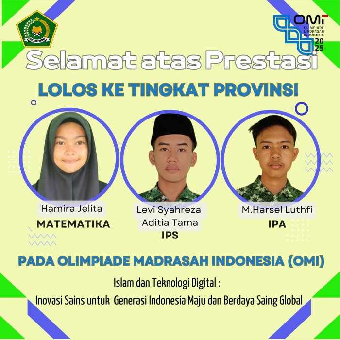 Siswa MTsN 2 Bungo Siap Ikuti OMI Tingkat Provinsi