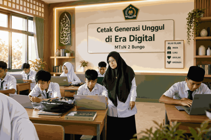 Cetak Generasi Unggul dan Berakhlak, MTsN 2 Bungo Terus Berinovasi di Era Digital