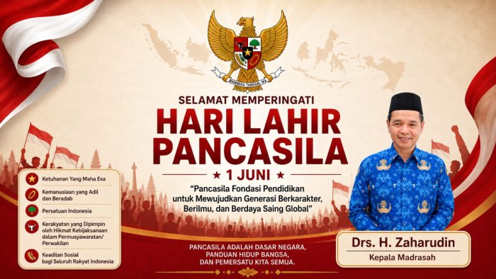 MTsN 2 Bungo Tegaskan Komitmen Pancasila di Hari Lahir 2026
