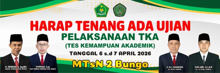 Persiapan Matang Hadapi Ujian TKA, MTsN 2 Bungo Ajak Siswa Tetap Tenang