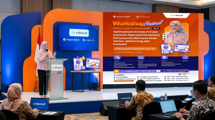 Tingkatkan Kualitas Tata Kelola, Pegawai MTsN 2 Bungo Ikuti Workshop Nasional Penata Layanan Operasional