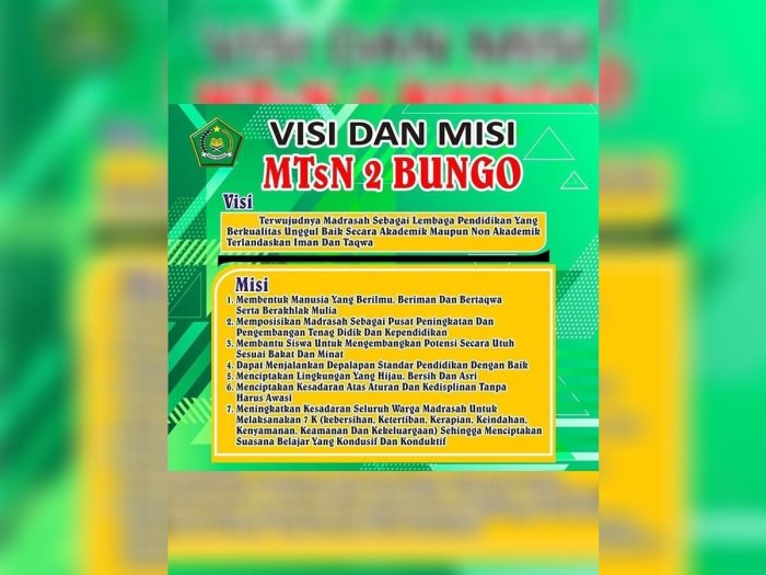 MTsN 2 Bungo Teguhkan Komitmen Pendidikan Melalui Visi dan Misi Madrasah MTsN 2 Bungo Teguhkan Komitmen Pendidikan Melalui Visi dan Misi Madrasah