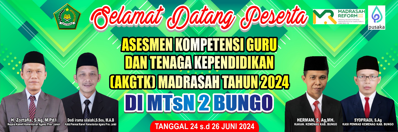 MTsN 2 Bungo Tuan Rumah ASESMEN KOMPETENSI GURU DAN TENAGA KEPENDIDIKAN MADRASAH TAHUN 2024