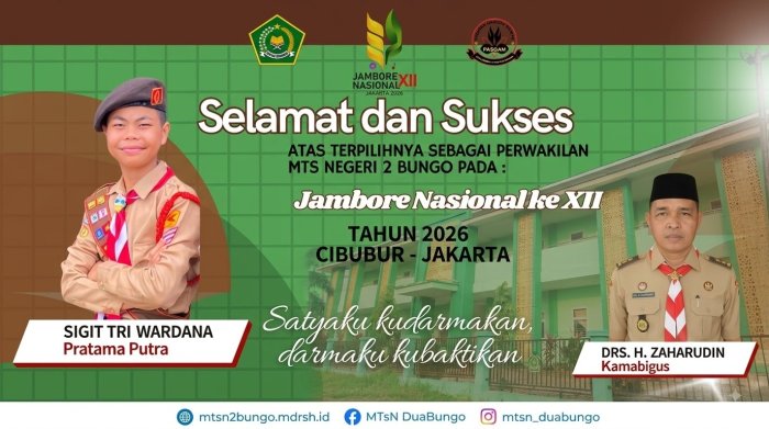 Perwakilan MTsN 2 Bungo Siap Unjuk Gigi di Jambore Nasional XII 2026 Cibubur