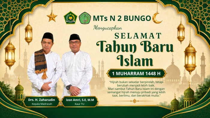 MTsN 2 Bungo Ucapkan Selamat Tahun Baru Islam 1448 Hijriah