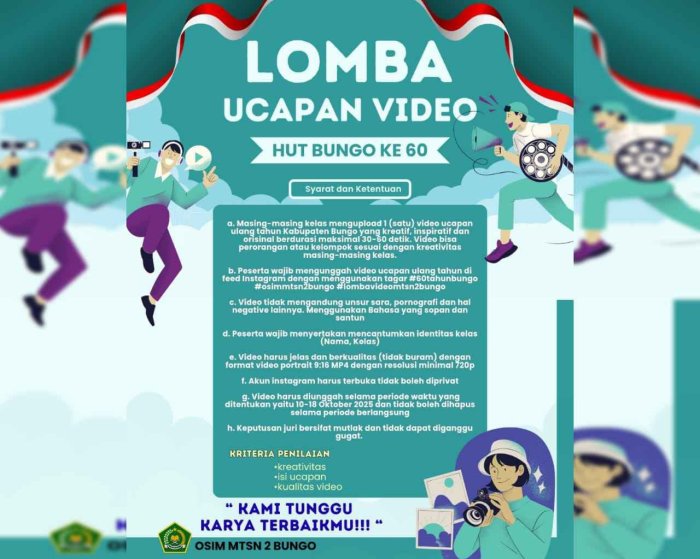 OSIM MTsN 2 Bungo Adakan Lomba Video HUT Bungo ke-60