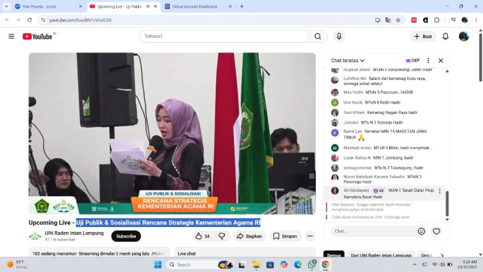 Operator MTsN 2 Bungo Ikuti Uji Publik Renstra Kemenag