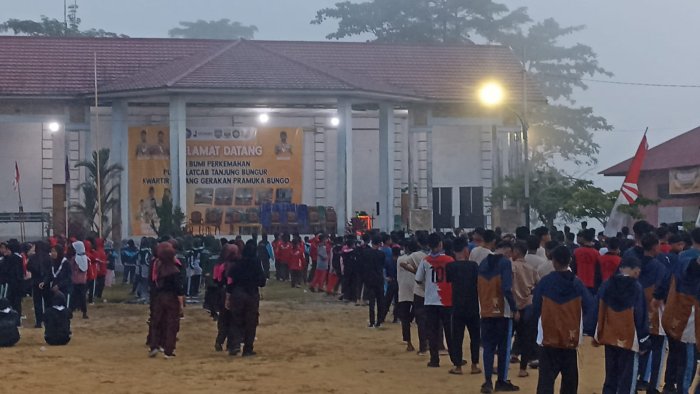 Anggota Pramuka MTsN 2 Bungo Semangat Ikuti Jambore Candika