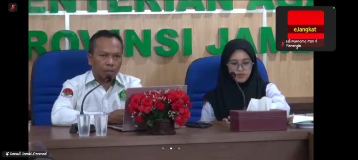 Pengelola Website MTsN 2 Bungo Ikuti Zoom Meeting Bersama Kemenag Provinsi Jambi