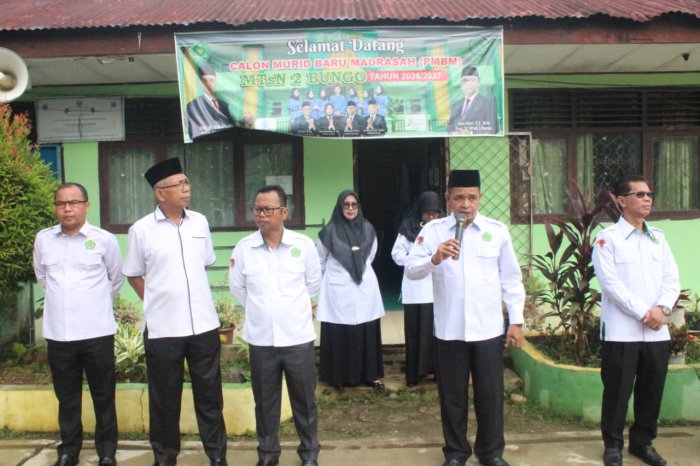 Resmi Dibuka Kepala Madrasah, Ratusan Calon Siswa Ikuti Tes Seleksi PMBM MTsN 2 Bungo