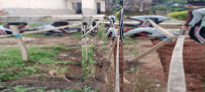 Siswa MTsN 2 Bungo Buat Kebun Mini di Depan Kelas