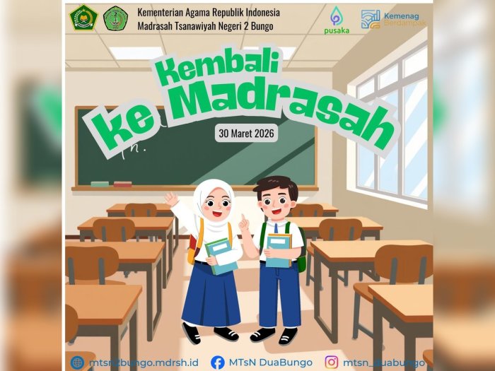 Libur Lebaran Usai, Siswa MTsN 2 Bungo Siap Kembali ke Madrasah dengan Semangat Baru!