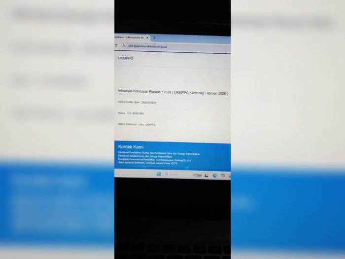 Kabar Bahagia Ibu Tuti Martina, S.Pd. Dinyatakan Lulus Sertifikasi Guru (UKMPPG) 2026