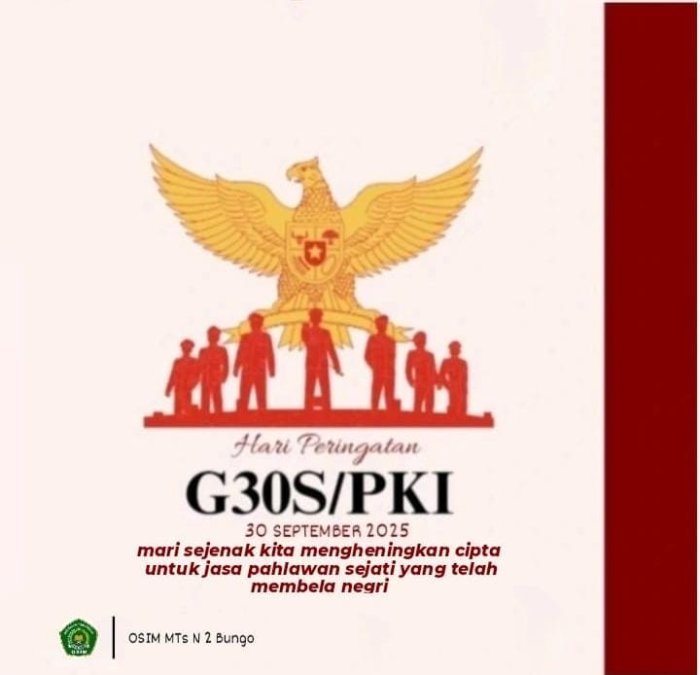 MTsN 2 Bungo Peringati G30S PKI dan Kenang Pahlawan